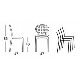 Пластиковый стул Colette тортора