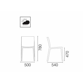 Стул пластиковый Evo-S
