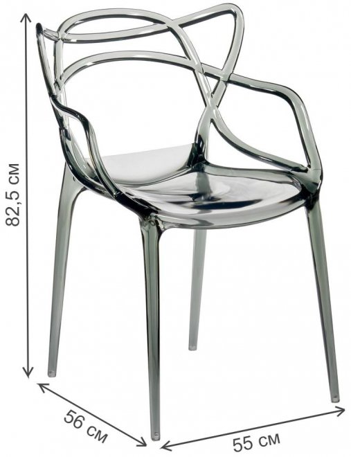 Пластиковый стул Masters прозрачный / сиреневый