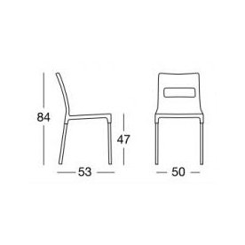 Пластиковый стул Maxi Diva