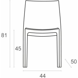 Стул пластиковый Maya светло-голубой / голубой