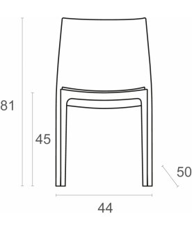 Стул пластиковый Maya светло-голубой / голубой