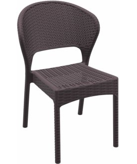 Стул пластиковый плетеный Daytona коричневый