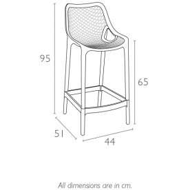 Стул полубарный Air Bar 65