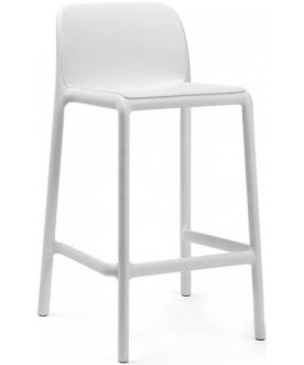 Стул пластиковый полубарный Faro Mini белый