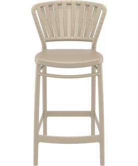 Стул пластиковый полубарный Portofino бежевый