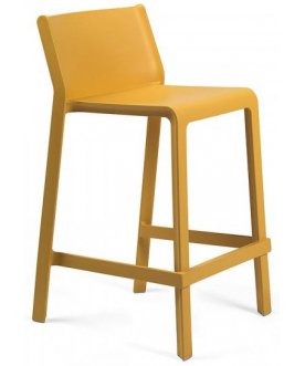 Стул пластиковый полубарный Trill Stool Mini горчичный