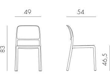 Стул пластиковый Riva Bistrot