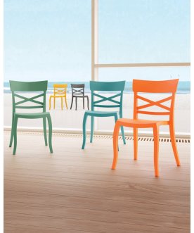 Стул пластиковый XSera-S желтый