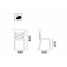 Стул пластиковый XSera-S зеленый