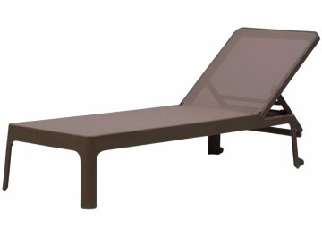 Шезлонг-лежак пластиковый Plano табак