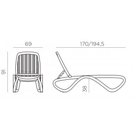 Шезлонг-лежак Tropico