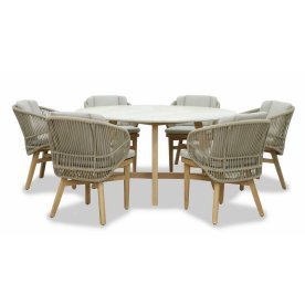 Стол каменный обеденный Mali Ø150 натуральный