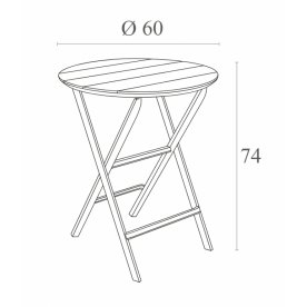 Стол пластиковый Helen Folding Table 60
