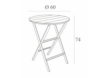 Стол пластиковый Helen Folding Table Ø60