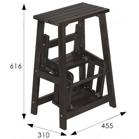 Деревянный табурет-стремянка Табурет-стремянка