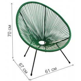 Металлическое кресло Acapulco green