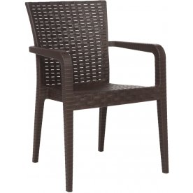 Пластиковое кресло Alberta Rattan Armchair Wide