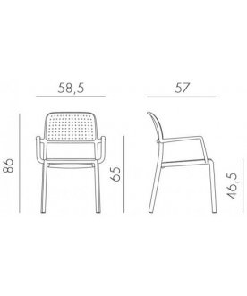 Пластиковое кресло Bora