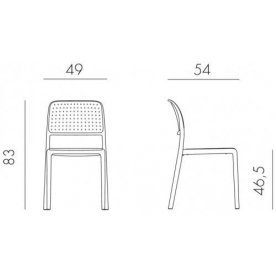 Пластиковый стул Bora Bistrot