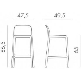 Полубарный стул Faro