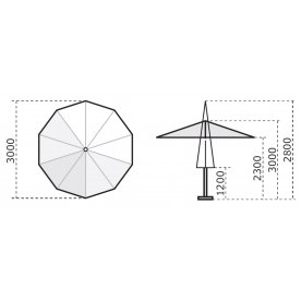 Зонт 091/3000PASA1N