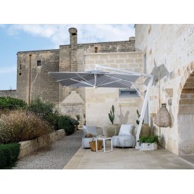 Зонт профессиональный 3.5х3.5 м Pompei Braccio белый / серый