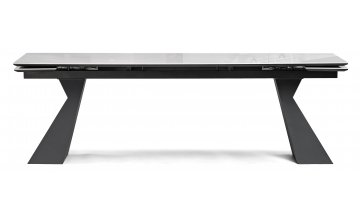 Керамический стол Денхольм 240(290)х100х75 rystal onyx bianco / черный