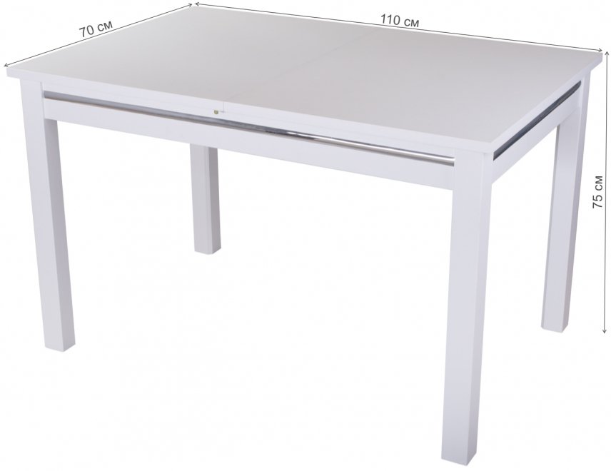 Стол Твист белый / ножка 08 белая  - Уцененный экземпляр