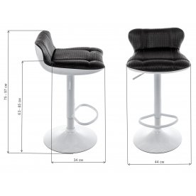 Барный стул Domus белый / черный - Уцененный экземпляр