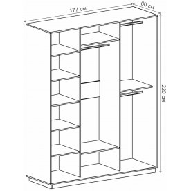 Шкаф-купе Леон-2 1770 Лондон