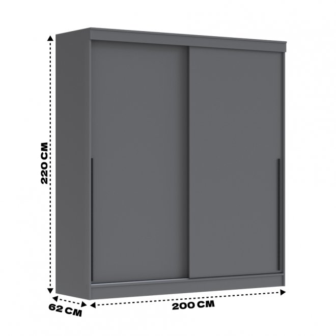 Шкаф-купе Орион 200 графит