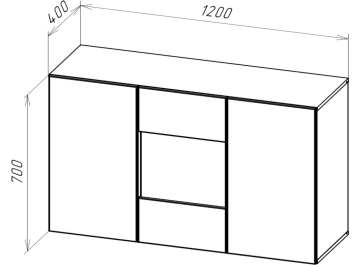 Навесной шкаф Лоук 1
