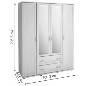 Шкаф четырехдверный Ника-люкс 19Р