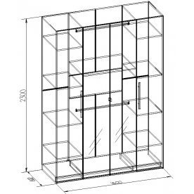 Шкаф для одежды Баухаус (Bauhaus) 9