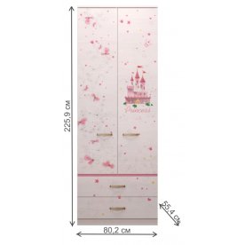 Шкаф для одежды Принцесса 20 с ящиком