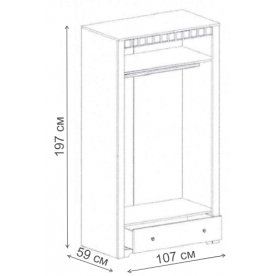 Шкаф двухдверный Прованс