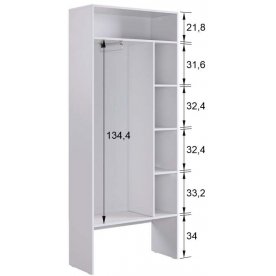 Шкаф Баско L800 К3 с полкой