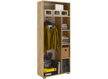 Шкаф для одежды Бери 80 дуб крафт золотой / белое дерево