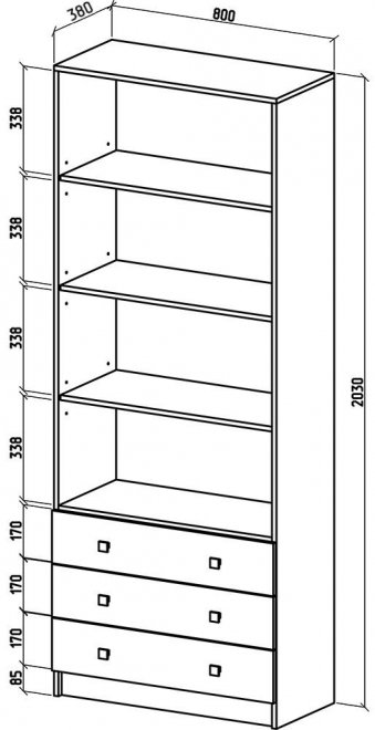 Шкаф Бостон-9 дуб молочный