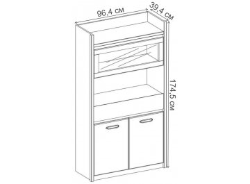 Шкаф   Джаз 1V2D1S