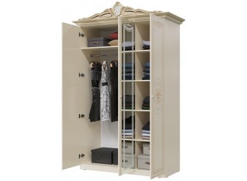 Шкаф для одежды Грация 147 слоновая кость