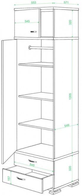 Шкаф КС-15 Н нельсон