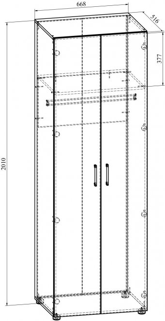 Шкаф платяной ОФ-31К дуб крафт табачный