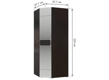 Шкаф угловой Престиж 87 угловой жемчужный лен / венге