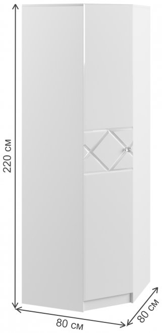 Шкаф Севиль белый глянец / белый