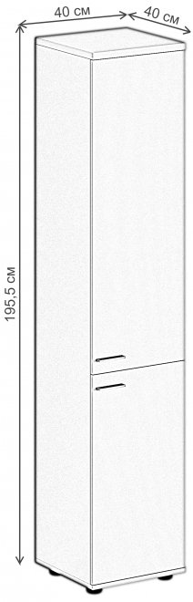 Шкаф SG.802 правый белый / дуб темный