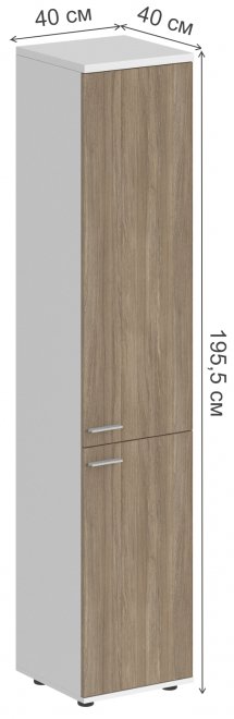 Шкаф SG.812.WH.OD.OD.R белый / дуб темный
