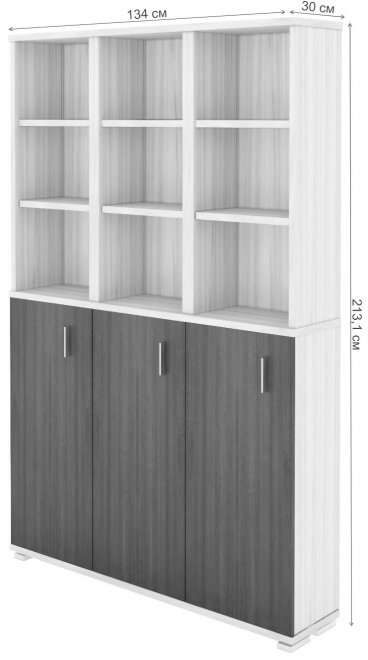 Шкаф Феланта-40-6 ШБЕ шамони / белый