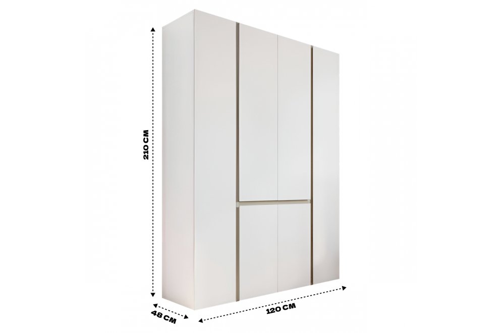 Шкаф Сура 2 белый / сонома ЛДСП
